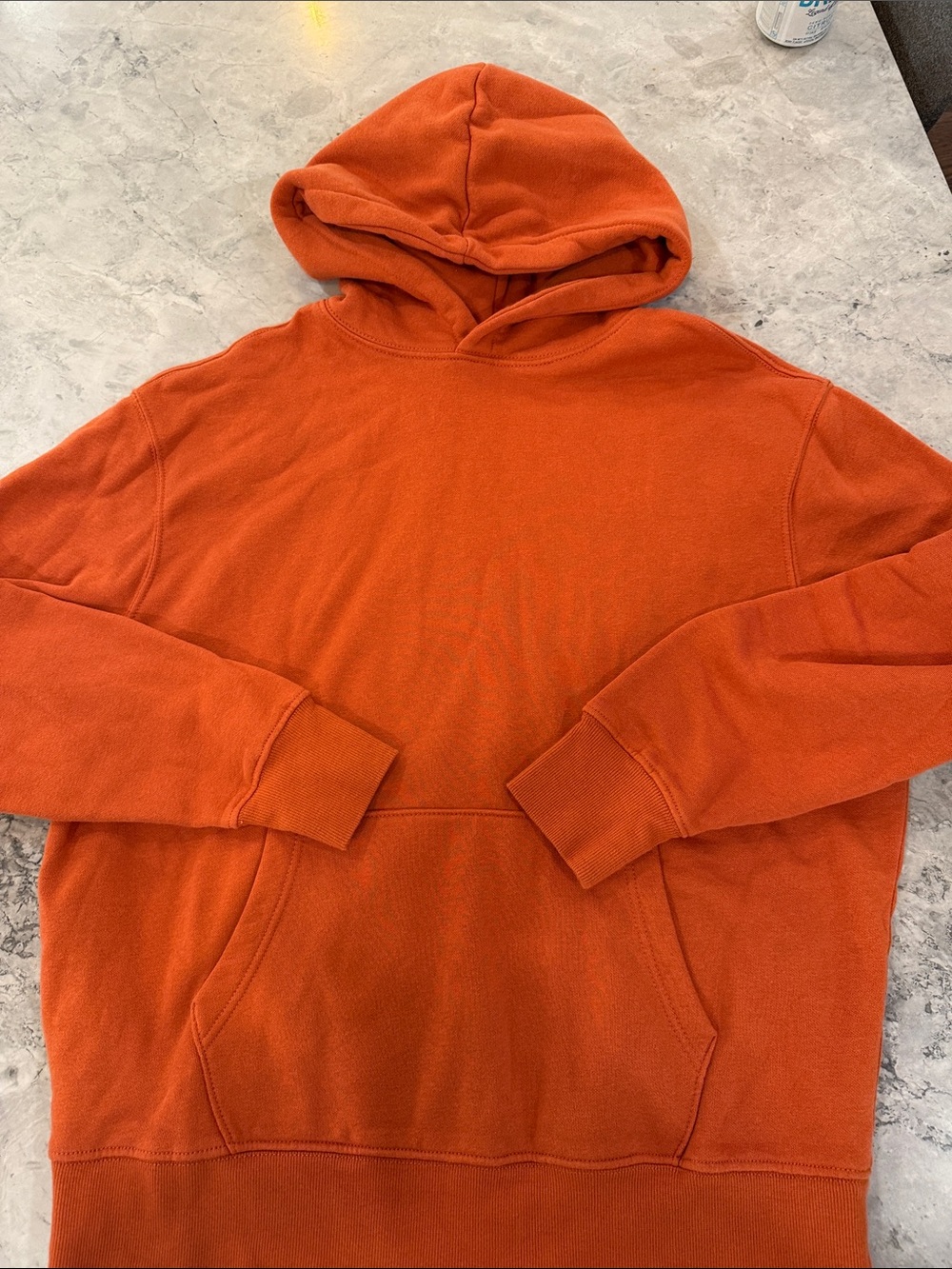 Old Navy Men's Orange Hooded Sweatshirt Pullover